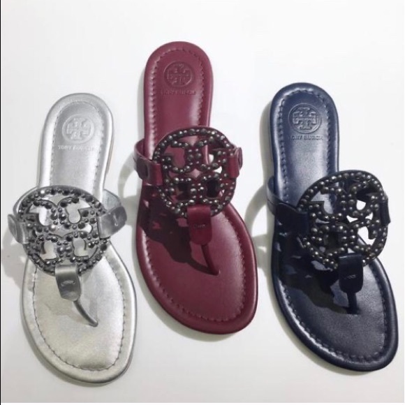 New Tory Burch Embellished Miller Sandals - Picture 7 of 10